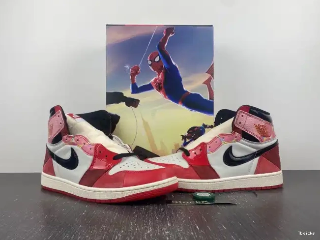 Cheap TBK Jordan High 1 Spider-Verse DV1748-601 Spider-Man OG Across the 0525